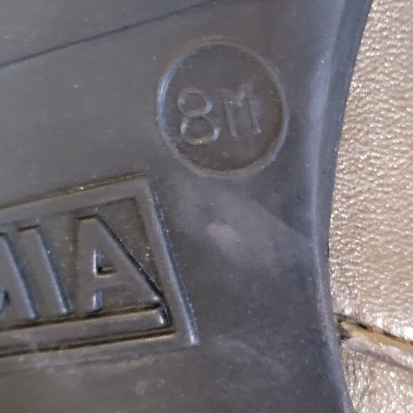 Mia Gold Leather Round Toe Stack Heel Pull-on Mid Calf Western Style Boo… - Picture 5 of 7